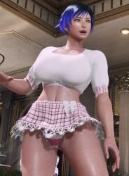 big_breasts female female_only mod panties reina_mishima skirt tekken tekken_8 thick_thighs upskirt