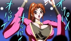 areola areola_slip big_breasts erect_nipples erect_nipples_under_clothes fatal_fury huge_breasts jyubei king_of_fighters mai_shiranui