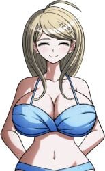 1girls akamatsu_kaede big_breasts breasts danganronpa danganronpa_v3 edit elizaarts png sprite_edit swimsuit transparent_background