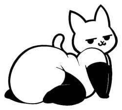 1ambiguous ambiguous_gender anthro ass_bigger_than_head ass_focus ass_up basic_cat big_butt cat_ears cat_humanoid cat_tail chubby cute deadsector fat fat_ass furry looking_at_viewer self_upload smug smug_face solo submissive the_battle_cats white_background white_body white_fur white_outline