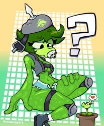 1girls anthro anthrofied ass breasts breasts female flora_fauna gatling_pea_(pvz) peashooter_(pvz) plant plant_girl plant_humanoid plantie plants_vs._zombies plants_vs_zombies popcap_games pussy