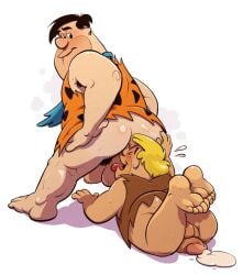 2boys barney_rubble chuchugelee duo fred_flintstone gay tagme the_flintstones