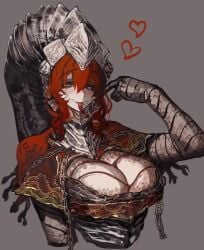 1girls animated big_breasts cleavage elden_ring female female_focus female_only fromsoftware genderswap_(mtf) heart monster_girl red_hair rule_63 rykard_lord_of_blasphemy snake snake_girl snake_tongue solo_female tagme tomatolover16 video wholesome wink winking_at_viewer