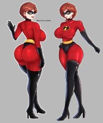 1girls 2d adult adult_female artist_name ass big_ass big_breasts breasts brown_eyes brown_hair curvaceous curvy curvy_figure doodlesspartan elastigirl female female_only full_body fully_clothed gloves gray_background grey_background heel_boots heels helen_parr heroine human human_female human_only large_breasts light-skinned_female light_skin long_gloves looking_at_viewer looking_back married_woman milf no_sex pawg short_hair silver_background simple_background sleeved_gloves solo spartandoodles standing superheroine the_incredibles thick_thighs thigh_boots thighhigh_boots thighhighs thighs voluptuous voluptuous_female