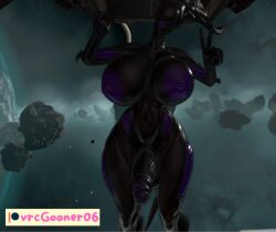 alien_(franchise) futanari large_balls large_breasts large_penis peace_sign solo_futanari thick_thighs vrcgooner06 vrchat xenomorph xenomorph_queen