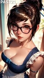 1girls ai_generated cleavage female mei_(overwatch) overwatch overwatch_2 sexy_pose