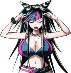 1girls big_breasts breasts danganronpa danganronpa_2:_goodbye_despair edit elizaarts mioda_ibuki png sprite_edit swimsuit transparent_background