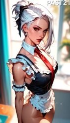 1girls ai_generated ashe_(overwatch) cleavage female overwatch overwatch_2 sexy_pose