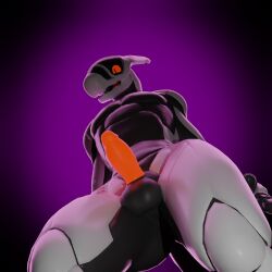 3d_(artwork) anthro balls blender_(artwork) blender_cycles dani_synth_(dmr11228) digital_media_(artwork) dmr11228 genitals grey_balls grey_body hi_res humanoid_genitalia humanoid_penis low-angle_view machine male orange_eyes penis robot synth_(vader-san) white_body