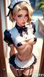 1girls ai_generated cleavage female mercy overwatch overwatch_2 sexy_pose