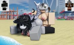 1futa 1girls 3d artist_request beach big_ass big_breasts big_penis futa_on_female futadom futanari grabbing ninjashyper2 public public_sex roblox roblox_avatar roblox_game robloxian shark shark_girl shark_tail tail tail_grab wink