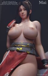 1girls 3d big_breasts brown_eyes brown_hair clothing dead_or_alive fatal_fury female fit fit_female gloves hair human japanese_clothes kautoaskt king_of_fighters large_breasts light-skinned_female light_skin long_hair looking_at_viewer mai_shiranui ponytail thick_hips thick_legs thick_thighs thigh_highs thighs voluptuous voluptuous_female