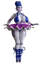 3d 3d_model 3d_render animatronic animatronic_female ballerina ballerina_position ballerina_shoes ballora ballora_(cosmic_trance) ballora_(fnafsl) big_breasts blue_hair cosmic_trance five_nights_at_freddy's five_nights_at_freddy's:_sister_location fnaf huge_breasts milf purple_eyes revealing_clothes robot robot_girl solo useless_clothing white_skin