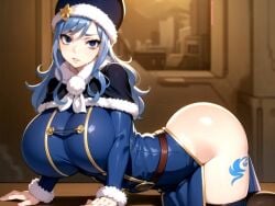 ai_generated blue_hair fairy_tail juvia_lockser nude