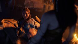 3d aloy gameplay gameplay_screenshot horizon_forbidden_west horizon_zero_dawn lesbian_sex playstation ps5 screenshot yuri