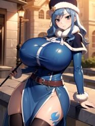 ai_generated blue_hair fairy_tail juvia_lockser nude