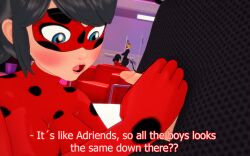 1boy 1girls adrien_agreste blonde_hair blue_eyes blue_hair chat_noir holding_penis koikatsu marinette_cheng marinette_dupain-cheng miraculous:_tales_of_ladybug_and_cat_noir miraculous_ladybug tagme