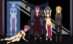 arkelkaret bondage caeda_(fire_emblem) chain_leash clarisse_(fire_emblem) collar elice_(fire_emblem) eremiya_(fire_emblem) fire_emblem katarina_(fire_emblem) kisekae leash leashed_collar slave slave_collar slave_leia_(cosplay) slave_outfit slavegirl star_wars