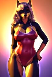 1girls 3d ai_generated anthro anthro_female blonde_hair blue_eyes cameltoe cleavage curly_hair doberman female_anthro female_focus female_furry furry furry_female furry_focus hands_on_hips large_breasts leotard looking_at_viewer majorfluffy mature_female milf nipple_outline one_peice_swimsuit solo swimsuit thick_thighs tight_clothing wide_hips