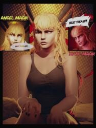 animated blonde_hair cloak_and_dagger dark-skinned_male fistbump longer_than_30_seconds magik_(illyana_rasputin) magik_(marvel_rivals) marvel marvel_comics marvel_rivals pale-skinned_female spitroast tagme threesome video wet wet_body zmsfm