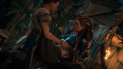 3d aloy gameplay gameplay_screenshot horizon_forbidden_west horizon_zero_dawn lesbian_sex playstation ps5 screenshot yuri