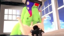 1boy 1futa 3d acht_(splatoon) anal_orgasm animated casual casual_nudity cum dedf1sh ejaculation_while_penetrated futa_on_male futanari futanari/male green_skin handsfree_ejaculation huge_ass huge_breasts large_breasts larger_futanari leviantan581re light-skinned_male light_skin male_penetrated missionary_position nintendo nude octoling opennsfwsp penetration red-tinted_eyewear sex size_difference sound sound_edit tinted_eyewear video