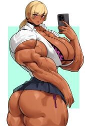 ass gyaru hyper_muscles musctonk muscular_female tan_skin