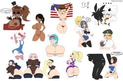 anthro anthropomorphization arm_gloves backshots blonde_hair bottomless brown_nipples bulma_briefs bulma_briefs_(frieza_saga) cameltoe cheerleader cheerleader_uniform choker collar cow_bell cow_print cow_print_bikini cowboy_gloves cowboy_hat dark_skin dead_or_alive dragon_ball dragon_ball_z exposed_anus exposed_bra fair_argument_but… femdom fishnets five_nights_at_freddy's fredina fredina's_nightclub furry grabbing_breasts gyaru hello_kitty_(character) hello_kitty_(series) huge_breasts idw_comics idw_publishing imminent_sex jaune_arc jill_valentine juliet_starling lanolin_the_sheep leopard_print leopard_print_bikini lollipop_chainsaw looking_at_partner meme mercury_black military_hat mortal_kombat mortal_kombat_vs._dc_universe mostly_nude naruto naruto_shippuden nemesis_(resident_evil) oc one_piece_suit panties_aside panties_pulled_down presenting_ass pulling_tie pussy resident_evil resident_evil_3 rule_63 rwby school_uniform see-through_clothing sharp_teeth sheep shoko_sugimoto sinccubi sonic_(series) sonya_blade standing_sex sugimoto_shouko tan_skin thighhighs thong tina_armstrong tkb_nsfw topless tounge_out tubetop twintails umemaro_3d us_flag