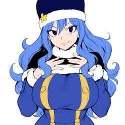 1girls ai_generated alternate_breast_size blue_hair fairy_tail female huge_breasts juvia_lockser large_breasts looking_at_viewer mullon novelai solo solo_female solo_focus