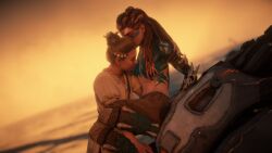 3d aloy gameplay gameplay_screenshot horizon_forbidden_west horizon_zero_dawn lesbian_sex playstation ps5 screenshot yuri