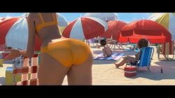 1girls animated ass ass_focus ass_jiggle beach beach_ball big_ass bikini bikini_bottom bikini_girl bikini_girl_(rio) black_bars blue_sky_studios butt_focus butt_jiggle dat_ass female loop mp4 no_sound official_art orange_bikini rio_(series) slow_motion tagme video