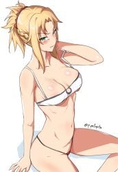 1girls bikini fate/apocrypha fate/grand_order fate_(series) female female_only mordred_(fate) nebaneba solo