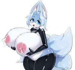 blue_fur breasts_bigger_than_head furry huge_breasts lactation menyang my700 thick_thighs