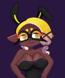 1girls 2d 2d_(artwork) 2d_artwork big_breasts bunny_ears bunnysuit dark-skinned_female dark_skin female frye_(splatoon) frye_onaga glitchy_eel inkling inkling_girl large_breasts long_ears marine marine_humanoid mollusk_humanoid nintendo pointy_ears rabbit_ears splatoon splatoon_(series) splatoon_3 tagme tentacle tentacle_hair yellow_eyes yellow_hair