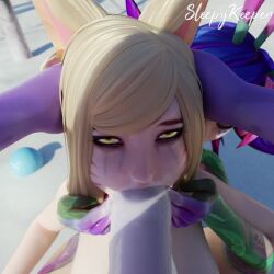 1futa 2girls 3d absurdly_large_cock ahri animal_ears animated assisted_fellatio balls beach big_breasts big_penis blender blonde_hair breasts celestial_(league_of_legends) continuous_ejaculation cum cum_in_mouth cum_in_throat cum_inside cum_leaking cum_on_breasts deepthroat dff_threesome dickgirl dickgirl/female endless_cum excessive_cum face_fucking fellatio female fingers_in_mouth fox_ears fox_girl futa_on_female futa_with_female futanari futanari_penetrating giver_pov green_skin hair_flower head_grab infinite_cum interspecies irrumatio large_breasts large_penis league_of_legends light_skin looking_at_viewer looking_up mascara monster_girl mouth_pull neeko nipples no_sound ocean oral oral_creampie oral_sex outdoors penis pov public_sex purple_body purple_hair purple_skin riot_games running_mascara runny_makeup sleepykeeper soraka spread_mouth swinging_balls threesome throat_bulge throat_fuck vastaya video volleyball volleyball_net watermark