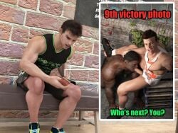 2boys 3d bara bara_tiddies bara_tits black_hair brosfate brown_hair challenge challenge_accepted challenging challenging_to clothed clothed_male clothed_male_nude_male dark-skinned_male dark_skin defeated_male dominant_winner enemies fighters gay gay_blowjob gay_domination gay_oral gay_sex hairy hairy_male humiliated humiliation humiliation_fetish leoart light-skinned_male light_skin loser_submits lost_bet male maledom malesub melanin muscles muscular muscular_male naked nude nude_male oc oral oral_insertion oral_sex original original_character outdoor_nudity outdoors rivals size_difference submissive_loser younger_dom_older_sub