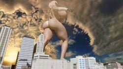 1girls 2017 3d 3d_(artwork) android android_girl ass big_ass big_breasts big_butt breasts city endlessrain0110 female female_focus female_only from_behind from_behind_position giantess nier nier:_automata nier_(series) robot robot_girl robot_humanoid topless topless_female underwear voluptuous voluptuous_female yorha_2b