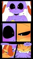 bite catnap_(poppy_playtime) comic comic_page critters_(poppy_playtime) dogday_(poppy_playtime) furry_only no_humans palatis poppy_playtime poppy_playtime_(chapter_3) scared_face smiling_critters