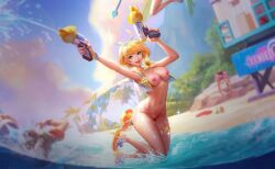 1girl 1girls arena_of_valor beach nude_female public_nudity tagme violet_(arena_of_valor)