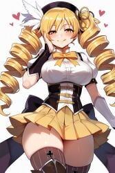 ai_generated huge_breasts mahou_shoujo_madoka_magica mami_tomoe puella_magi_madoka_magica tharkica thick_thighs tomoe_mami