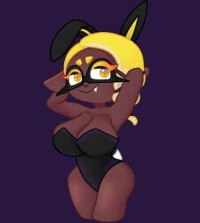 1girls 2d 2d_(artwork) 2d_artwork big_ass big_breasts big_butt big_thighs bunny_ears bunnysuit dark-skinned_female dark_skin fangs female frye_(splatoon) frye_onaga glitchy_eel inkling inkling_girl large_ass large_breasts long_ears marine marine_humanoid mollusk_humanoid nintendo pointy_ears rabbit_ears splatoon splatoon_(series) splatoon_3 tagme tentacle tentacle_hair wide_hips yellow_eyes yellow_hair