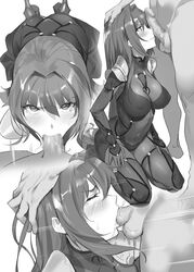 1boy 1girls :>= ambiguous_consent angry angry_expression angry_eyes angry_face angry_fellatio angry_sub bangs blush bodysuit breasts burgundy_hair censored cum cum_in_mouth cumdrip deepthroat dominant_male domination dubious_consent erection eye_contact eyebrows_visible_through_hair fate/grand_order fate_(series) fellatio female femsub forced forced_oral fringe from_side frown gag gagging greyscale hair_intakes hand_on_another's_head hand_on_head hands_on_lap head_grab irrumatio kneeling large_breasts long_hair looking_at_another looking_at_viewer looking_up maledom monochrome mosaic_censoring oral parted_lips penis pov pov_crotch profile questionable_consent red_eyes scathach_(fate) seiza simple_background sitting slim spaulders straight submissive submissive_female sweat tears testicles tight_throat very_long_hair white_background yang-do