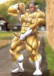 balls bara bating batot boner costume erection erection_under_clothes gay gooner gooning hitenmaru male male_only masturbation muscles muscular musk penis precum precum_through_clothing solo solo_male superhero