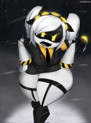 anger_vein angry angry_face ass big_ass big_thighs breasts casual casual_nudity clothed drone female female_only gigantic_ass gigantic_thighs huge_ass huge_thighs j_(murder_drones) looking_at_viewer medium_breasts murder_drones no_underwear robot robot_girl silver_hair solo tagme teasing thick_hips thick_thighs thighs underass underground_(artist) undergroundnsfw yellow_eyes