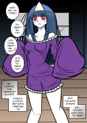 blue breasts english_text ghost ghostmaya monster oc onryo webtoon wholesome youkai