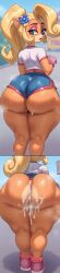 big_ass coco_bandicoot crash_(series) fat_ass looking_back thick_thighs tight_shorts