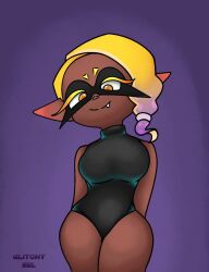 1girls 2023 2d 2d_(artwork) 2d_artwork big_breasts black_bikini dark-skinned_female dark_skin female frye_(splatoon) frye_onaga glitchy_eel inkling inkling_girl large_breasts marine marine_humanoid mollusk mollusk_humanoid nintendo one-piece_swimsuit pointy_ears splatoon splatoon_(series) splatoon_3 tagme tentacle tentacle tentacle_hair wide_hips yellow_eyes yellow_hair