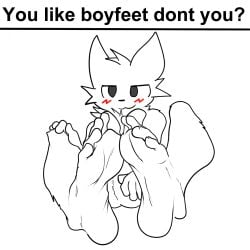 boykisser boykisser_(meme) dialogue feet feet_together femboy foot_fetish foot_focus joe_erogenous joeerogenous meme no presenting_feet silly_cat_(mauzymice) solo_femboy