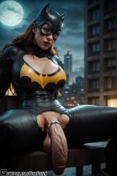 1futa ai_generated balls ballsack batgirl batwoman bound brown_hair cleavage cock cock_ring_(decorative) dangling_testicles dc_comics defeated defeated_heroine dick dickgirl exposed_penis flaccid_penis foreskin foreskin_folds fully_retracted_foreskin futa_only futafusion futanari futasub huge_cock human inner_foreskin intact large_breasts large_penis large_testicles looking_at_viewer low_hanging_balls night outside penis penis_out photorealistic realistic rooftop scrotum shaved_crotch shemale solo spread_legs testicles tied_up uncut veiny_penis