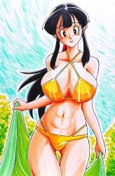 abs area5169458561 bikini chichi dragon_ball dragon_ball_z female huge_breasts traditional_media_(artwork)